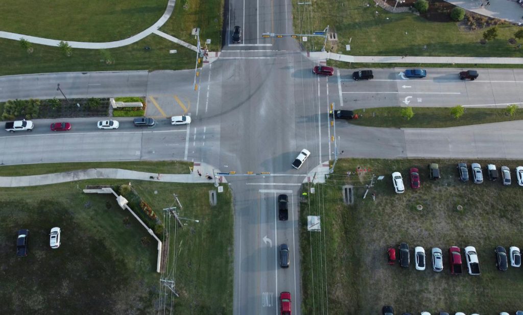 Busy intersection.