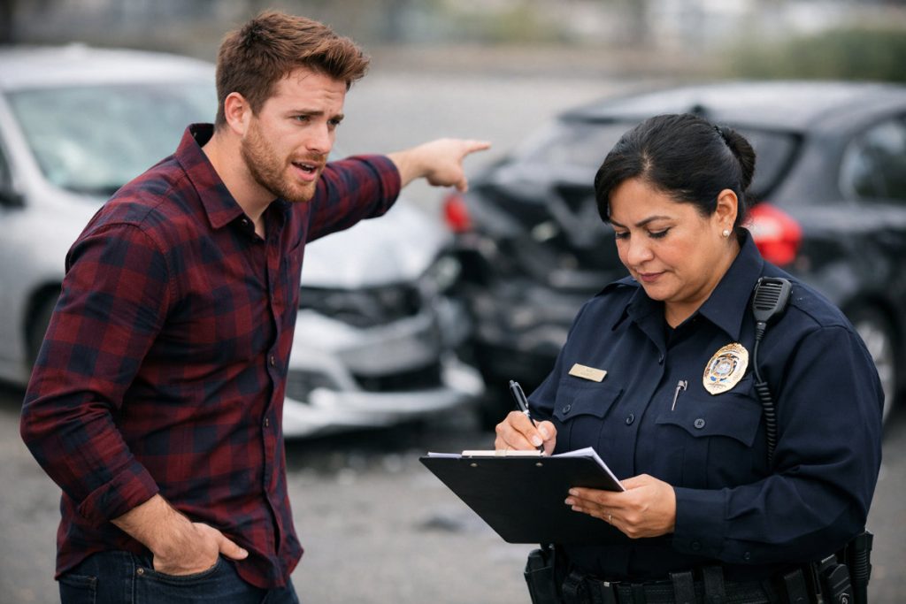 Challenging the police report after a car accident.