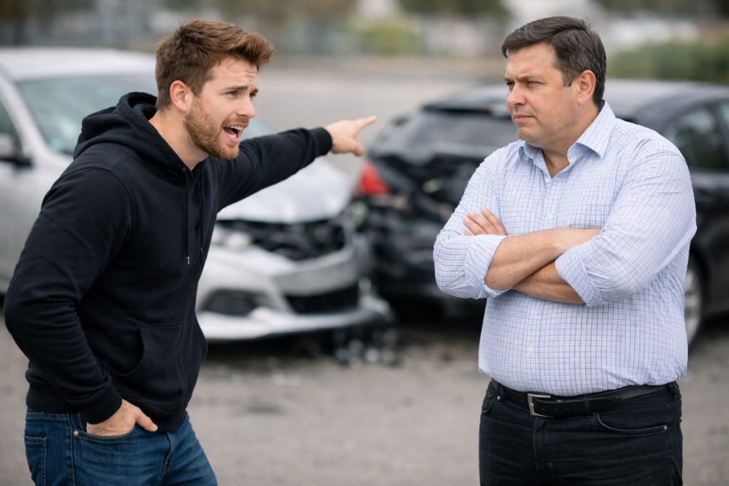 Motorist lying about the car accident.