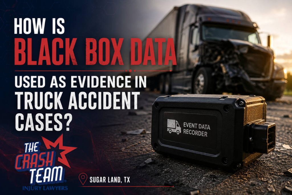 How is black box data used in Texas truck accidents?