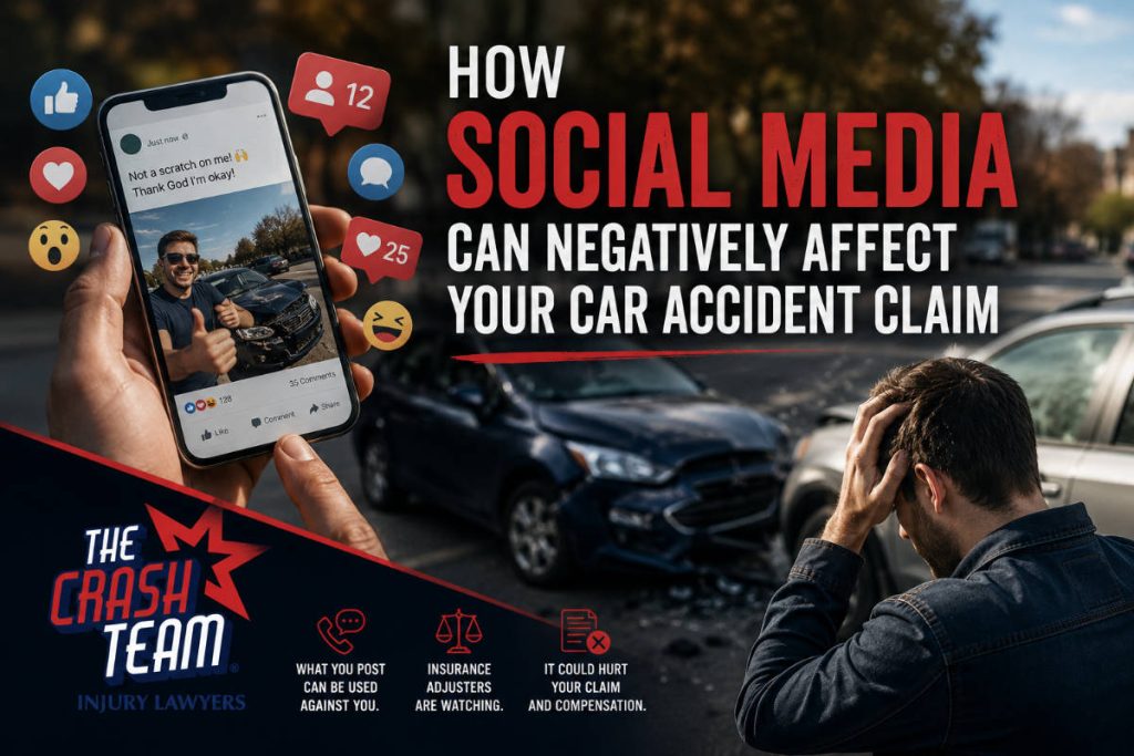 Social media impact on your car crash claim.
